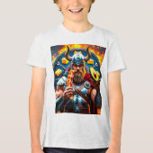 ケト戦士🥓🔥 – 脂肪で強さを燃やす! トライブレンドTシャツ (正面)