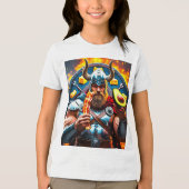 ケト戦士🥓🔥 – 脂肪で強さを燃やす! トライブレンドTシャツ (正面)