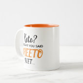 ケト?チート考えダイエット...ツートーンマグカップ ツートーンマグカップ (正面左)