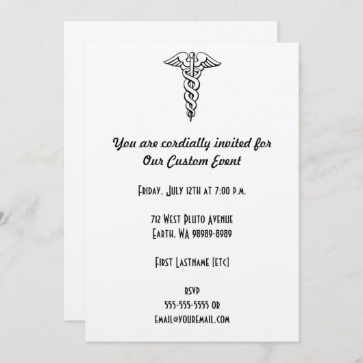 ケドゥケウス 招待状 (正面/裏面)