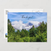 ケナイフィヨルドの雪山 ありがとうございます ポストカード (正面/裏面)