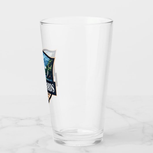 ケナイフィヨルドナショナルパークイラストレーションレトロアート タンブラーグラス (左)