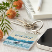 ケナイフィヨルド国立公園オルカアラスカヴィンテージ キーホルダー (正面右)