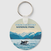 ケナイフィヨルド国立公園オルカアラスカヴィンテージ キーホルダー (裏面)