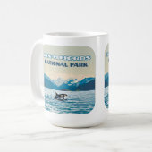 ケナイフィヨルド国立公園オルカアラスカヴィンテージ コーヒーマグカップ (正面左)