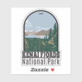 ケナイフィヨルド国立公園スキラックレイクヴィンテージ シール (シート)