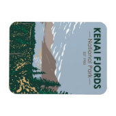 ケナイフィヨルド国立公園スキラックヴィンテージ マグネット (横)