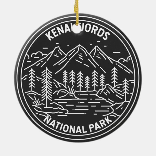 ケナイフィヨルド国立公園ヴィンテージモノリン セラミックオーナメント (裏面)