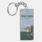 ケナイフィヨルド国立公園ヴィンテージ両面 キーホルダー (正面左)