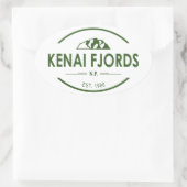 ケナイフィヨルド国立公園 楕円形シール (バッグ)