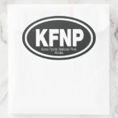 ケナイフィヨルド国立公園 楕円形シール (バッグ)