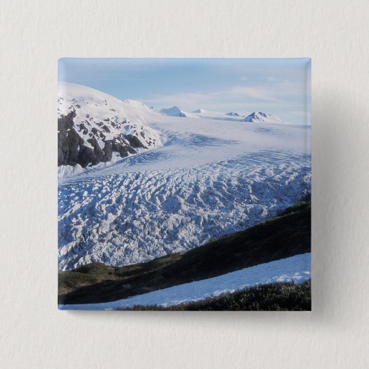 ケナイフヨルド国立公園の出口氷河 缶バッジ (正面)