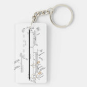 ケナイ空港図/タクシー図 キーホルダー (裏面)