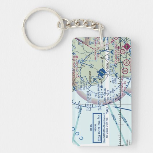 ケナイ空港図/タクシー図 キーホルダー (正面)