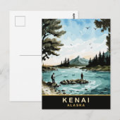 ケナイ, アラスカ, ビンテージ旅行 ポストカード (正面/裏面)