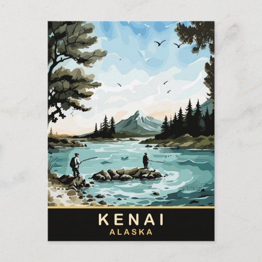 ケナイ, アラスカ, ビンテージ旅行 ポストカード (正面)