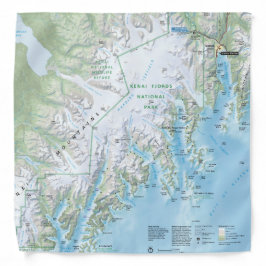 ケナイ・フィヨルドの地図バンダナ バンダナ