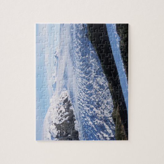 ケナイ・フィヨルド国立公園の氷河を出る ジグソーパズル (縦)