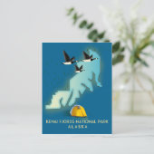 ケナイ・フィヨルド国立公園アラスカの旅行マップ ポストカード (スタンド正面)