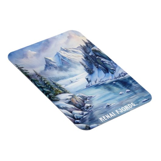 ケナイ・フィヨルド国立公園ウォーター絵画カラー マグネット (右側)