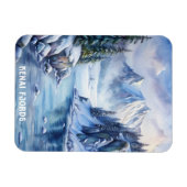 ケナイ・フィヨルド国立公園ウォーター絵画カラー マグネット (横)