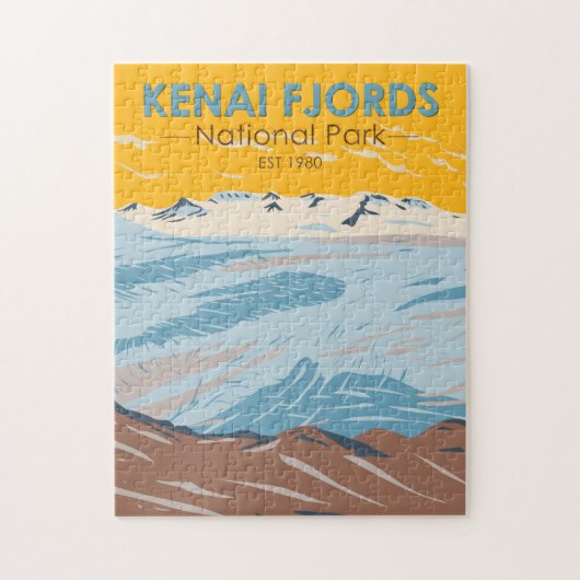 ケナイ・フィヨルド国立公園ハーディングアイスフィールド ジグソーパズル (縦)