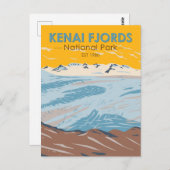 ケナイ・フィヨルド国立公園ハーディングアイスフィールド ポストカード (正面/裏面)
