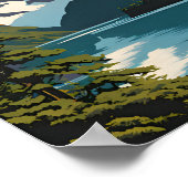 ケナイ・フィヨルド国立公園旅行 ポスター (角)