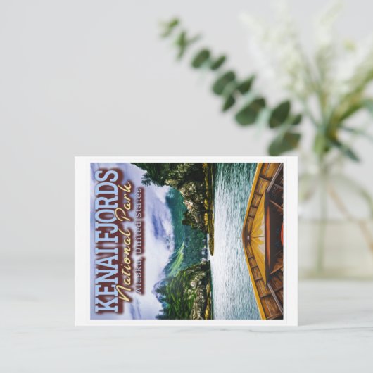 ケナイ・フィヨルド国立公園 – アラスカ統一された州 ポストカード (スタンド正面)