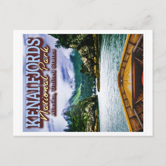 ケナイ・フィヨルド国立公園 – アラスカ統一された州 ポストカード (正面)