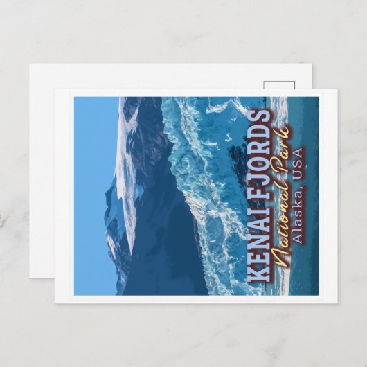 ケナイ・フィヨルド国立公園 – アラスカ統一された州 ポストカード (正面/裏面)