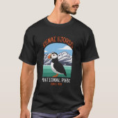 ケナイ・フィヨルド国立公園Us Puffin Bird Alaska Tシャツ (正面)
