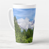 ケナイ・フィヨルド雪の山 カフェラテマグ (左アングル)