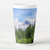 ケナイ・フィヨルド雪の山 カフェラテマグ (正面)