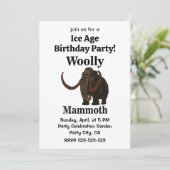 ケナガマンモスの氷河期の誕生日 招待状 (スタンド正面)