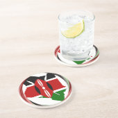 ケニアお祝いカラフル国旗の地図ベクトルアートワーク コースター (側面)