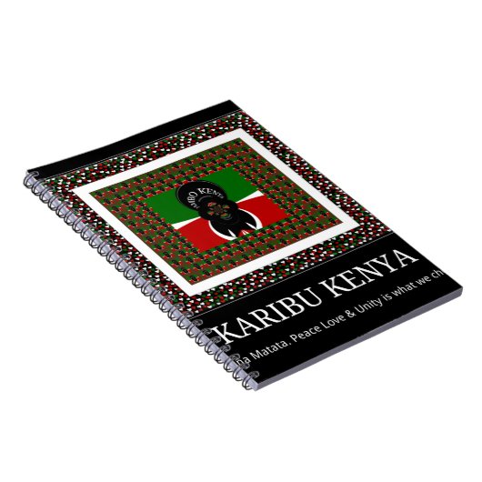 ケニアお祝い:心のこもったケニアウェルカム ノートブック (右側)