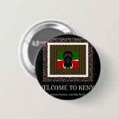 ケニアお祝い：心のこもったケニアウェルカム 缶バッジ (正面&裏面)