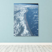 ケニアとソマリアのインディアン海海岸線。 キャンバスプリント (インサイチュ (ウッドフロア))