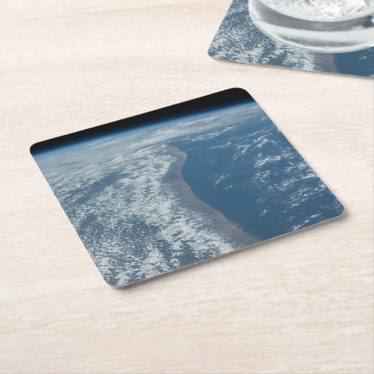 ケニアとソマリアのインディアン海海岸線。 スクエアペーパーコースター (アングル)