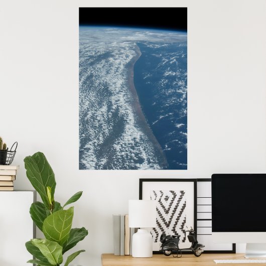 ケニアとソマリアのインディアン海海岸線。 ポスター (ホームオフィス)