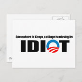 ケニアのどこかでは、村は恋しく思ばかだ ポストカード (正面/裏面)