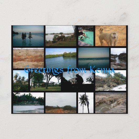 ケニアのはがき ポストカード (正面)