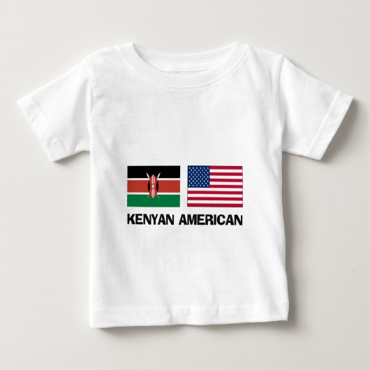 ケニアのアメリカ人 ベビーTシャツ (正面)