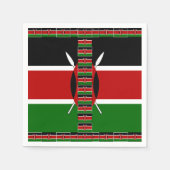 ケニアのシームレスフラッグフレーム縁どフレーム紙のナプキン スタンダードカクテルナプキン (正面)