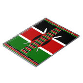 ケニアのシームレスフ縁どラグフレームアートプリント ノートブック (左側)