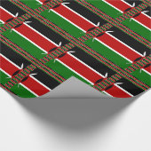 ケニアのシームレスフ縁どラグフレームアートプリント ラッピングペーパー (角)