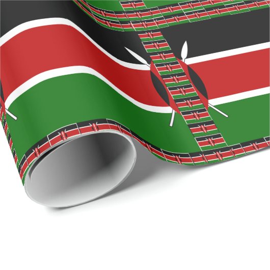 ケニアのシームレスフ縁どラグフレームアートプリント ラッピングペーパー (ロールコーナー)