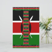 ケニアのシームレスフ縁どラグフレームアートプリント 便箋 (スタンド正面)