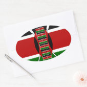 ケニアのシームレスフ縁どラグフレームアートプリント 楕円形シール (封筒)